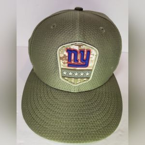 New Era 59Fifty Low Profile NY Giants Salute to Service Hat Green Sz 7 1/2
